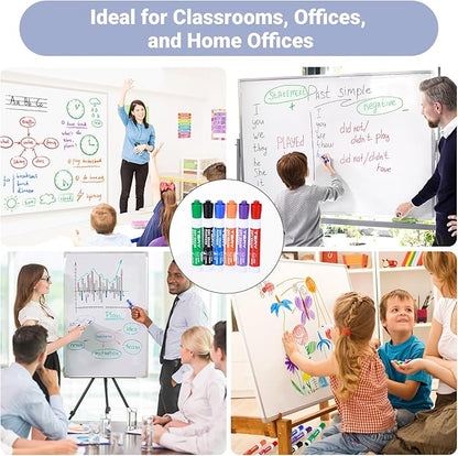 Tbay Dry-Erase Markers - 36 Counts, Chisel Tip Whiteboard Markers for Office/School Supplies, Low Odor, 6 Assorted Colors