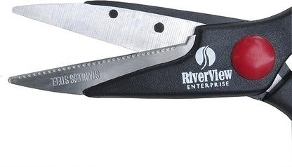 Very Sharp Multi Purpose Scissors - Reinforced Blade Shears, Left and Right Handed for office, kitchen, sewing, gardening