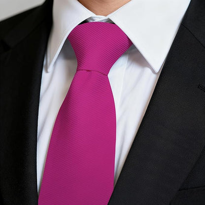 Fineknot Black Ties for Men, Formal Neckties for Men, Solid Color Mens Ties for Business, Wedding, Party, Mens Neck Tie