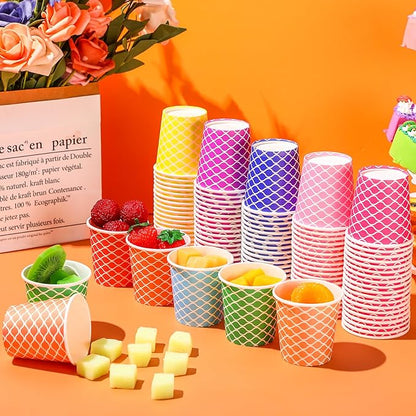 Thenshop 1000 Pieces 5 oz Wave Multicolor Paper Disposable Cups Colorful Small Kid Mouthwash Cups for Coffee Drinking Beverage Travel Picnics Barbecues Party, 10 Colors