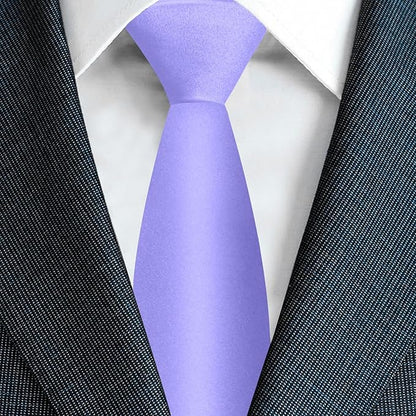 Men's Ties Solid Pure Color 3.15" (8CM) Necktie Plain Formal Business Wedding Black Ties For Men
