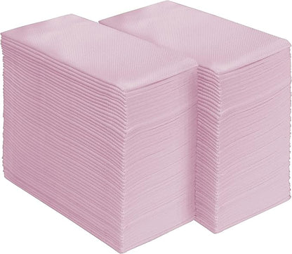 AMERICAN HOMESTEAD Paper Napkins - Pink Disposable Linen-Like Dinner Napkins - Restaurant-Quality Table Serviettes for Weddings, Parties, and Events - 15.75" x 15.75" - 50 Count