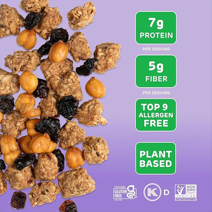Absurd Snacks Chickpea & Granola Crunch Mix, Rosemary Sea Salt, Nut-Free, Gluten-Free, Plant-Based, Good Source of Protein & Fiber, Top-9 Allergen Free Snack Mix - 8-Pack (1.5 ounce, 8 servings)