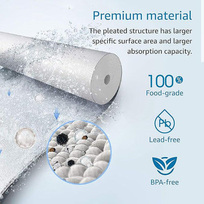 AQUA CREST AP810 Whole House Water Filter Replacement for 3M® Aqua-Pure AP810, AP801, AP811, Whirlpool® WHKF-GD25BB, WHKF-DWHBB, 5 Micron, 10" x 4.5", Well & Tap Water Filter, Pack of 3
