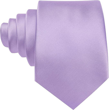 Barry.Wang Tie Sets for Men Silk Solid Necktie Stain Ties Handkerchief Pocket Square Cufflinks Wedding Business Dyed