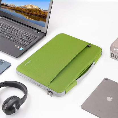 DOMISO 17.3 inch Laptop Case Sleeve Protective Cover Compatible with 17.3 inch HP Pavilion Envy 17/Lenovo IdeaPad/Acer/ASUS/Dell/Alienware/LG Gram,Water Resistant Computer Bag with Handle,Tender Green