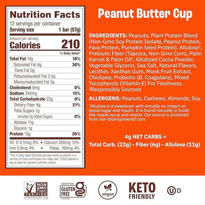 Munk Pack Variety Pack Probiotic Protein Bars Stocking Stuffers | 15g Protein, 1g Sugar, 5g Net Carbs | Plant-Based, High Protein, Low Sugar Gut Health Snacks | 12 Pack