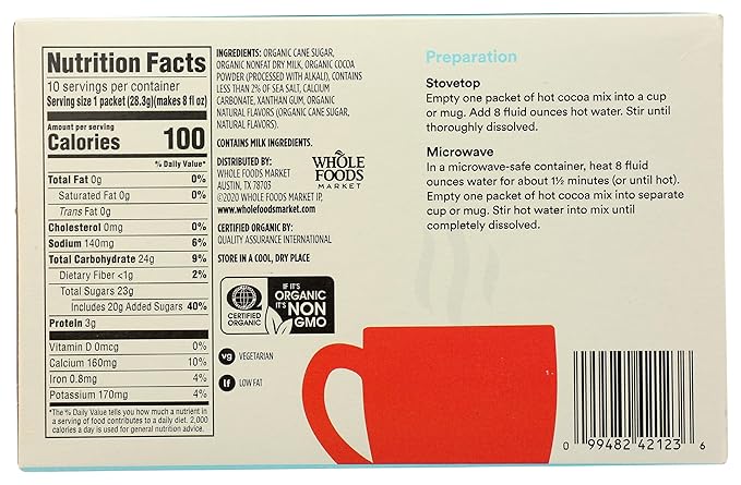365 by Whole Foods Market, Organic Hot Cocoa Mix, 10 Ounce