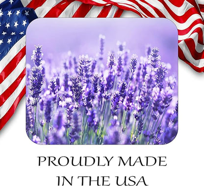 Floral Pattern Flower Mouse Pad Mat Mousepad for Desk Computer Laptop PC Gaming Home or Office Gift for Her Flowers (Lavendar MP105)