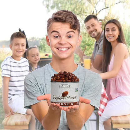 FERIDIES Extra Large Salted Red Skin Peanuts, All Natural, No Preservatives, Kosher 9 Ounce (Pack of 4)