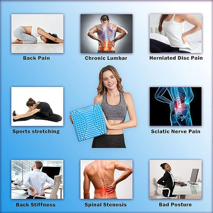 YESINDEED Back Stretcher Pillow – Pain Relief for Lower Back, Lumbar Support, Posture Correction, Sciatica Aid, Orthopedic Design, Easy to Use at Home, Office, or Anywhere, Orthopedist Recommended