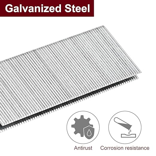 uxcell 18 Gauge Narrow Crown Staples 1/4" x1-1/4, 2000Pcs Galvanized Steel for Pneumatic, Electric Stapler, White