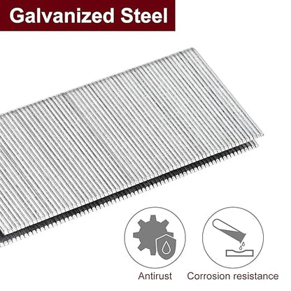 uxcell 18 Gauge Narrow Crown Staples 1/4" x1-1/4, 2000Pcs Galvanized Steel for Pneumatic, Electric Stapler, White