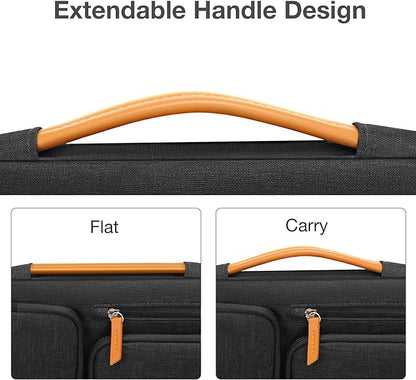 MOSISO 360 Protective Laptop Case 16 inch, 15-15.6 inch Laptop Sleeve Compatible with MacBook Pro 16, HP, Acer, Dell, Lenovo, ASUS, Side Open Carrying Case with 4 Zipper Pockets&Handle, Black