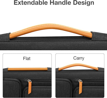 MOSISO 360 Protective Laptop Case 17.3 inch, 17-17.3 inch Laptop Sleeve Compatible with Dell, HP, Lenovo, Asus, Acer, Alienware, Side Open Carrying Case with 4 Zipper Pockets&Handle, Black
