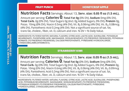 Cirkul LifeSip B-Vitamins Flavor Water Variety Pack, Makes 36 Drinks, No Sugar, Zero Calorie Drink Mix, (2 Fruit Punch, 2 Strawberry Kiwi, 2 Honeycrisp Apple)