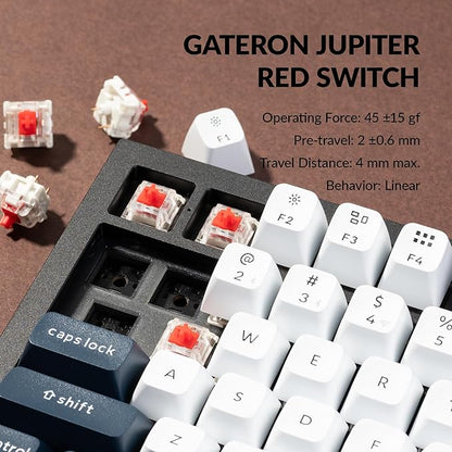 Keychron Q3 Max Wireless Custom Mechanical Keyboard, Full Aluminum 2.4 GHz Bluetooth QMK TKL Layout RGB with Hot-swappable Gateron Red Switch Compatible with Mac Windows Linux