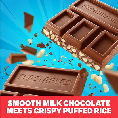Feastables MrBeast Combo Pack, King Size Milk Chocolate & Milk Crunch Bars, 10 Each, Candy Bars for Adults & Kids, Candy Bar for Snacks, Gifts, or Dessert, Fairtrade Cocoa, 2.1 Oz Each, 20 Count