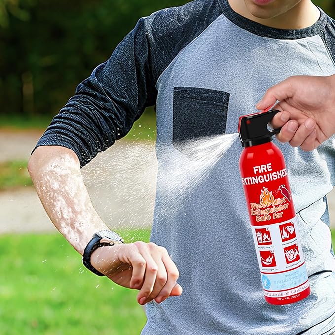 1 Pack Fire Extinguisher for Home, Kitchen, Car, and Grill,Ompact Water-Based A, B, C, K Extinguisher with Portable Non-Toxic Prevent Re-Ignition Easy Clean