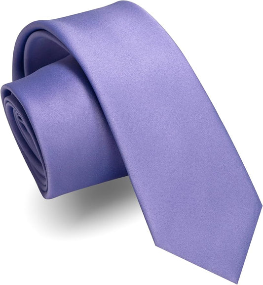 RBOCOTT 2.4“ Solid Color Skinny Tie Business Wedding Necktie for Men(6cm)
