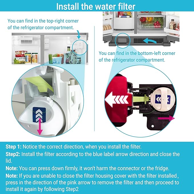AQUA CREST EDR1RXD1 Replacement for W10295370A, Everydrop® Filter 1, EDR1RXD1B, P8RFWB2L, P4RFWB, Kenmore® 46-9081, 46-9930, Refrigerator Water Filter, 1 Filter