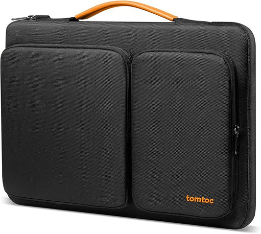 tomtoc 360 Protective Laptop Sleeve for 2025 14-inch MacBook Pro M5/M4/M3/M2 Pro/Max A3434 A3401 2025-2021, 13.5-14.4 Inch Surface Laptop 7/6/5/Studio 2/1, Water-Resistant Carrying Case