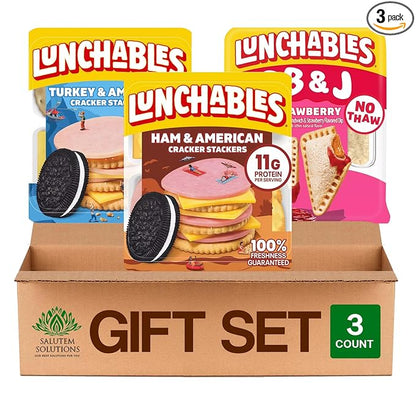 Salutem Vita – Turkey & American Cheese Snack Pack 3.2oz, Gift Set – Pack of 3