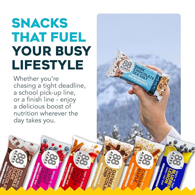 88 Acres Granola Bars | Gluten Free, Nut-Free Oat and Seed Snack Bar | Vegan & Non GMO | 12 Pack (Variety Pack)…