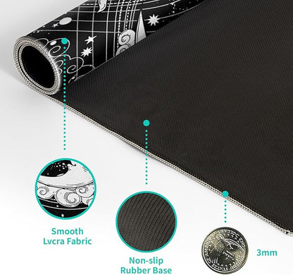 Magic Astrology Extended Big Mouse Pad Large, Gaming Mouse Pad Desk Pad,27.6x11.8 Inch Long Computer Keyboard Mouse Mat Black Mousepad with 3mm Non-Slip Base and Stitched Edge for Gaming and Office