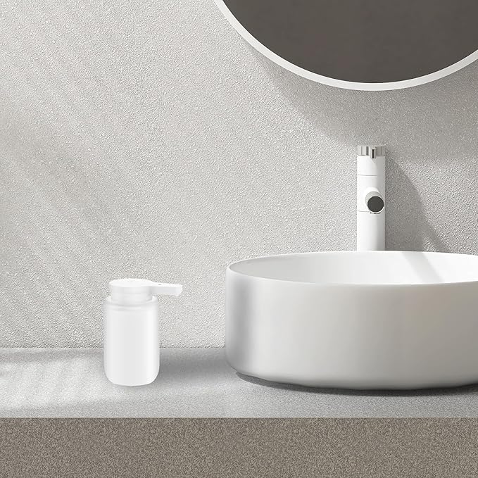 Automatic Soap Dispenser Foaming Touchless 10.14oz/300ml Foam Soap Dispenser Automatic Foam Hand Soap Dispenser with Infrared Sensor for Bathroom Kitchen Sink Hotel Restaurant (White)