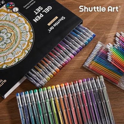 Shuttle Art 80 Pack Glitter Gel Pens, 40 Colors Glitter Gel Pens Set with 40 Refills for Adults Coloring Books Drawing Crafts Scrapbooking Journaling