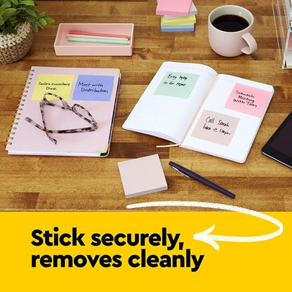Post-it Notes, 3 in x 3 in, 12 Lined Sticky Notes Pads, 100 Sheets per Pad, The Iconic Canary Yellow Note, School Supplies and Oﬃce Products