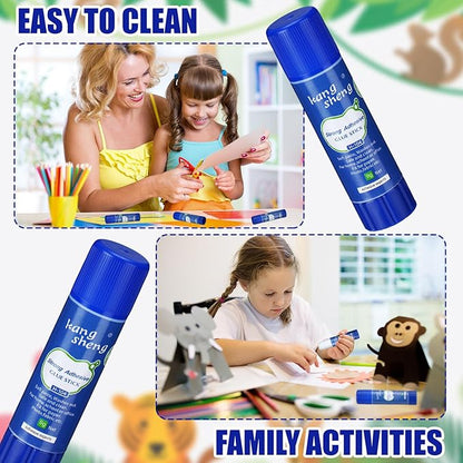 Qilery 300 Pcs White Glue Stick Bulk Washable Glue Sticks for Crafts 0.3 oz Adhesive Paper Scrapbook Glue for School Supplies Office Home Art Crafts