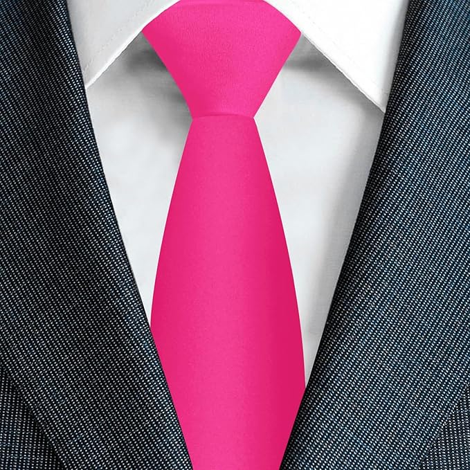 Men's Ties Solid Pure Color 3.15" (8CM) Necktie Plain Formal Business Wedding Black Ties For Men