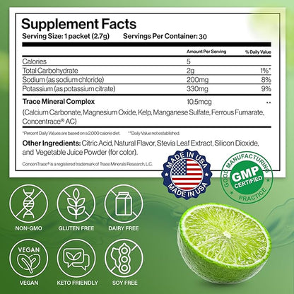 Dr. Price’s Electrolytes Powder Packets | Lemon Lime 30 Servings | Sugar Free Hydration Packets with 72+ Trace Minerals | Keto, Vegan, Electrolyte Drink Mix | Doctor-Formulated, Made in USA