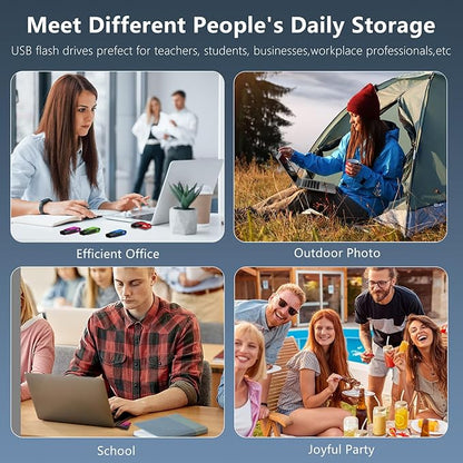 USB Flash Drives 20 Pack 256MB Flash Drive AGECASH A USB 2.0 Thumb Drive Jump Zip Drive Flashdrive Memory Stick Pendrive for Data Storage & Transfer with 20PCS Lanyard (Multi-Colored 256MB