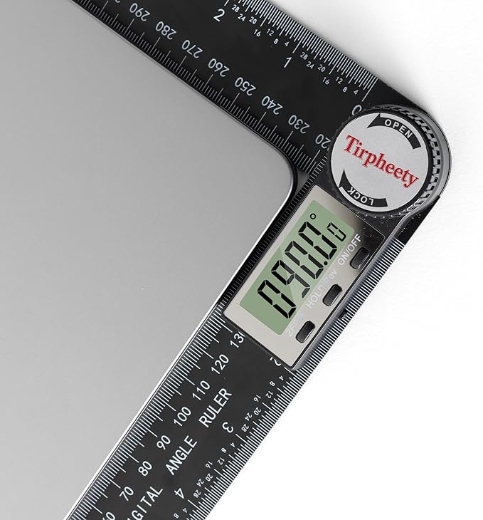 Digital Angle Finder Protractor, 3rd Generation Quick Display Angle Gauge Ruler, 7-Inch (200mm) Professional Measuring Tool for Woodworking, Carpentry, and Construction(plastic）