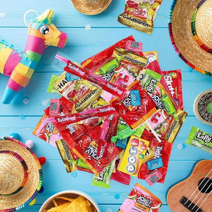 Bulk Assorted Candy Mix Individually Wrapped - 3 lb Candies Variety Pack For Pinara Fillers, Candy Favors, School Snacks & Office Treats