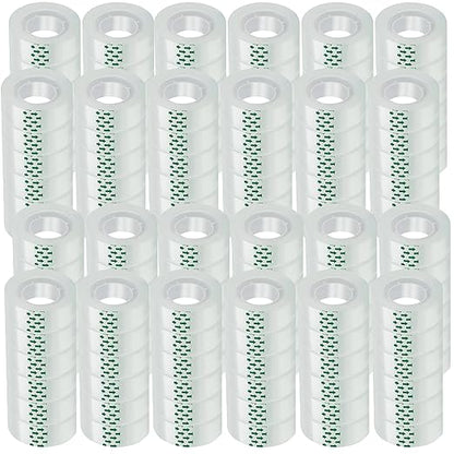 144 Rolls Transparent Tape Refills Rolls Each Rol 1 inch Corel 3/4 x 900 Inches,for School,Office, Home.