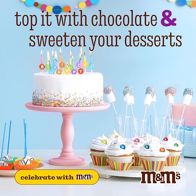 M&M’S WORLD Blue Candy Bulk - Milk Chocolate Candy, 5 lbs Resealable Pack for Graduation, Wedding, 4th of July, Birthdays, Party Favors, Boy Baby Showers, Gender Reveal Ideas, Easter and more