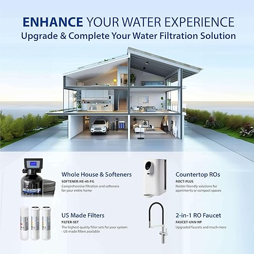 APEC WATER - Reverse Osmosis Water Filter System (ROES-50) Essence Series - 5-Stage Filtration - 50 GPD - Removes 99.99% of Impurities - DIY Install - WQA Certified - Under Sink Reverse Osmosis System