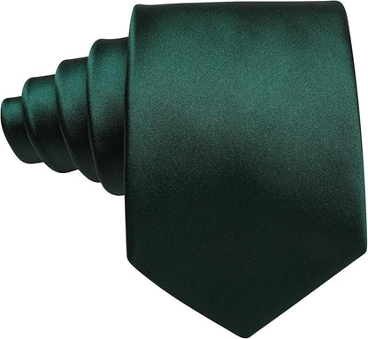 Barry.Wang Tie Sets for Men Silk Solid Necktie Stain Ties Handkerchief Pocket Square Cufflinks Wedding Business Dyed