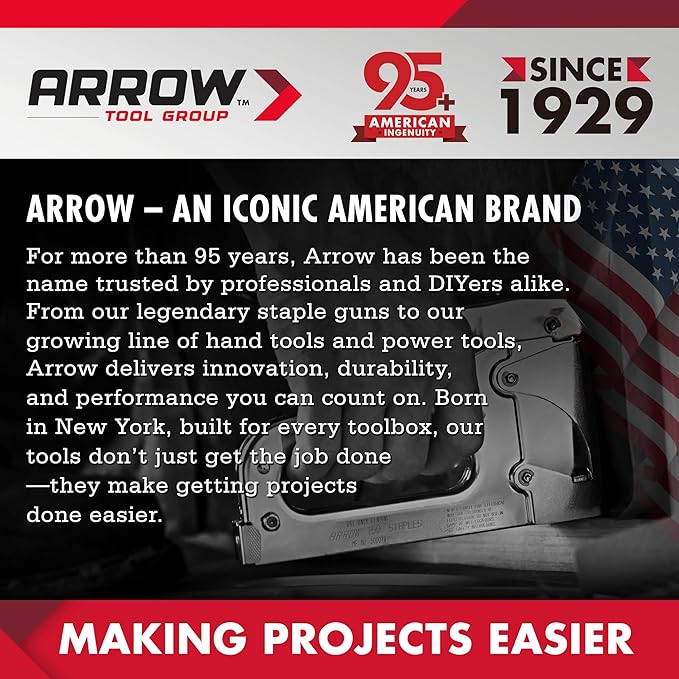 Arrow T55BL Staple Gun Kit, Heavy Duty Manual Stapler with 3750 Pieces T50 1/4", 3/8", 1/2" Staples, Soft Rubber Grip, for Upholstery Professional Projects