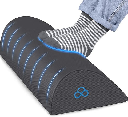 StepLively Foot Rest Ergonomic Pillow for Under Desk at Work, Anti-Fatigue Footrest Support Pillow for Fatigue & Pain Relief, Comfortable for Office Chair, Car Seat & Gaming Chair - Grey, Large