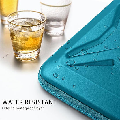 DOMISO 17 Inch Laptop Hard Case, Waterproof Shockproof Hard Shell Laptop Sleeve with Handle Protective Computer Bag for Most 17-17.3" Laptops/Dell XPS 17 / HP Envy 17, Teal