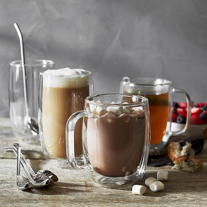 ZWILLING Sorrento Double-Wall Coffee and Beverage 9-pc Glassware Set