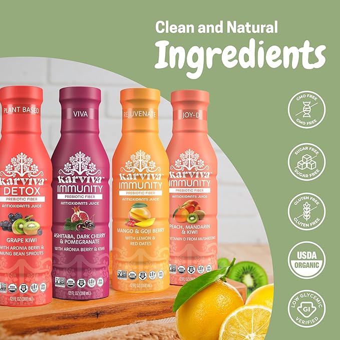 Organic Juice Cleanse & Claiming Energy Pack | 1 to 3-Day Cleanse | Ancient Remedies for Gentle Detox, No-Jitters No Crash Energy | Sprouts, Green Coffee Bean Mega Antioxidants, Aronia, Ashitaba, Low-Cal, Non-GMO, No-Sugar Added (6 12 fl.oz. BPA-Free B...