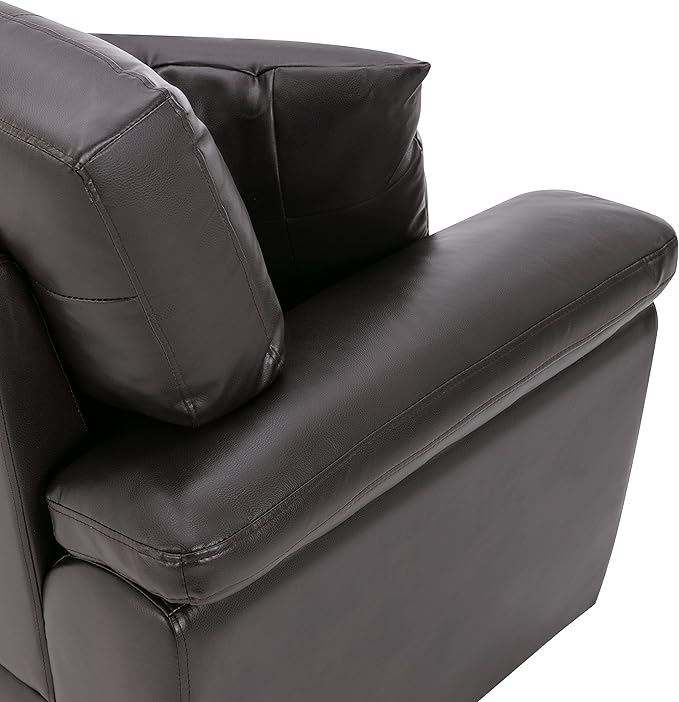 Morden Fort Faux Leather loveseat and Chair Set, Modern Luxury and Comfy Furniture Sleeper Couches Accent Chair for Living Room, Apartment, Office, Lounge Room, Bedroom