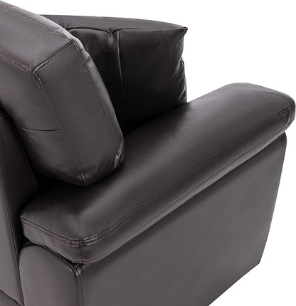 Morden Fort Faux Leather Sofa and Chair Set, Modern Luxury and Comfy Furniture Sleeper Couches Accent Chair for Living Room, Apartment, Office, Lounge Room, Bedroom