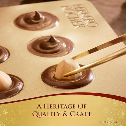 Ferrero Collection, Premium Assorted Hazelnut, Dark Chocolate and Coconut, 32 Count Holiday Gift Box, 12.7 oz